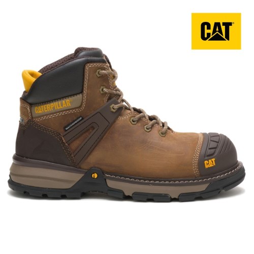 Pánské Pracovní Boty Caterpillar Excavator Superlite Waterproof Nano Toe Tmavě Béžový (CZ-9BTN)